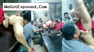 cheap whore entertains a group of men in desi sex video