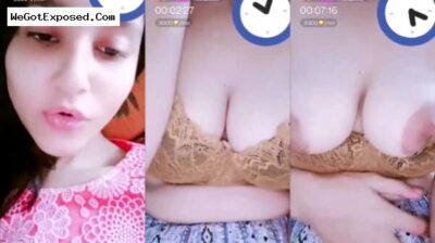 Beautiful Bangla Social Media Influencer girl Leaked Video Showing Boobs & Big Nipples On Live Sex