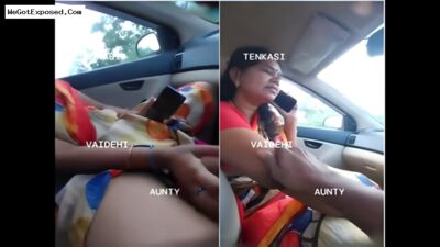 Bhabhi Pussy fingering by lover inside car mms