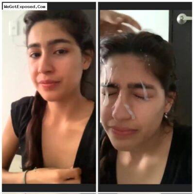 Desi Bf cum on her cute and innocent girlfriend’s face