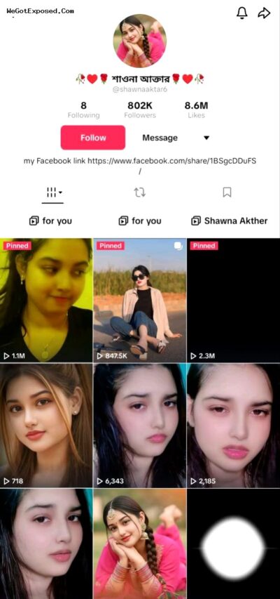 Hot Bangladeshi Tiktoker Shawna Akhter Leaked Video