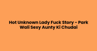 Hot Unknown Lady Fuck Story – Park Wali Sexy Aunty Ki Chudai
