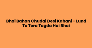 Bhai Bahan Chudai Desi Kahani – Lund To Tera Tagda Hai Bhai
