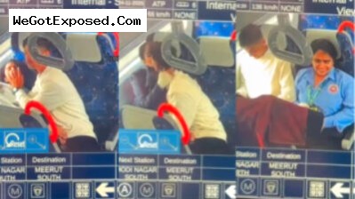 School Girl Blowjobs to BF In Metro Train Caught On CCTV viral mms