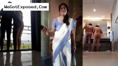 Malayalam Mature Milf Bhabhi Nude Fucking with Boss, Threesome sex mms