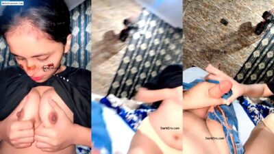 Paki Slim Bhabhi Playing With Boobs, Leaked MMS