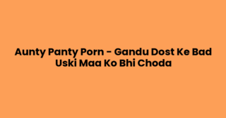 Aunty Panty Porn – Gandu Dost Ke Bad Uski Maa Ko Bhi Choda